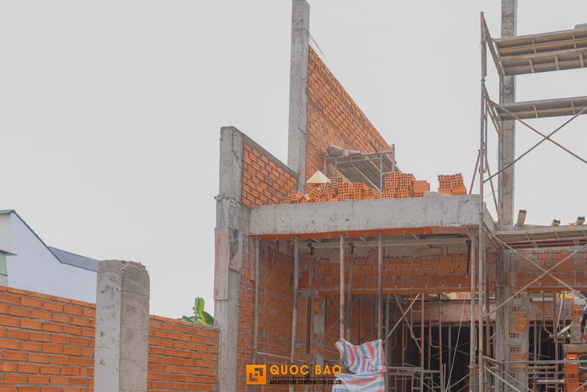 Dự án nhà phố hiện đại GĐ Anh Thắng Tại Nhơn Trạch - NP25001 15 Thi công phần thô nhà phố gác lửng