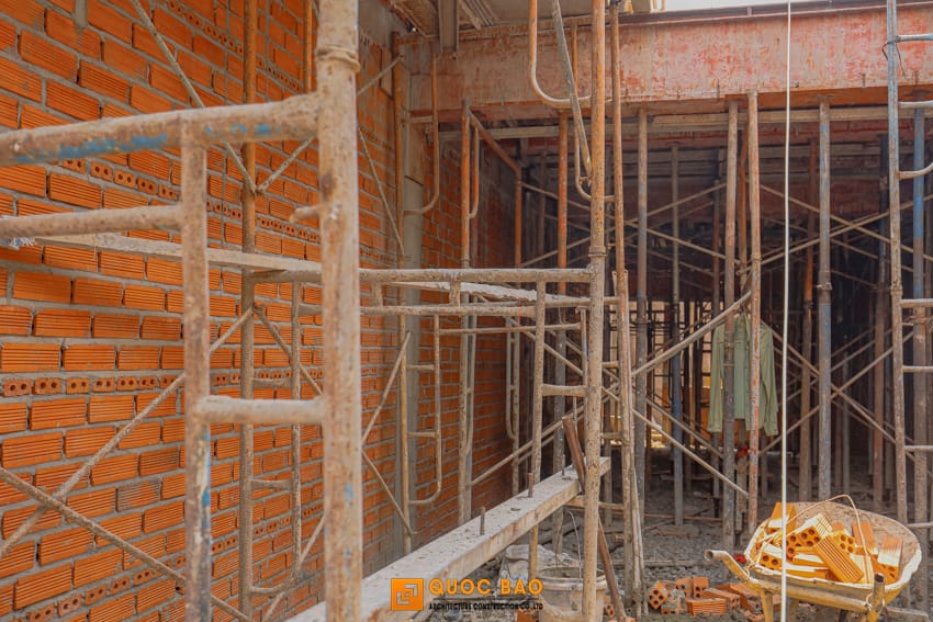 Dự án nhà phố hiện đại GĐ Anh Thắng Tại Nhơn Trạch - NP25001 32 Thi công phần thô nhà phố gác lửng
