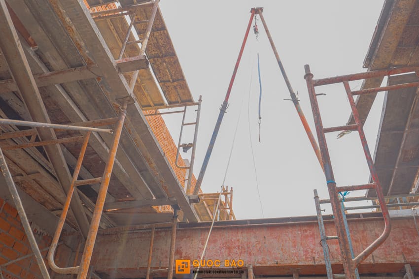 Dự án nhà phố hiện đại GĐ Anh Thắng Tại Nhơn Trạch - NP25001 30 Thi công phần thô nhà phố gác lửng