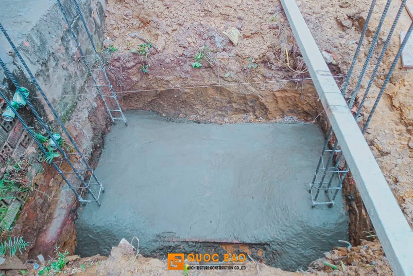 Dự án nhà phố hiện đại GĐ Anh Thắng Tại Nhơn Trạch - NP25001 9 Thi công phần móng nhà phố hiện đại