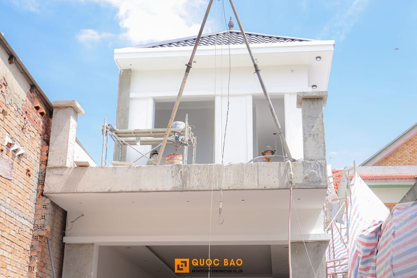 Dự án nhà phố hiện đại 2 tầng GĐ Anh Lẫm Tại Tam Phước - NP25003 45 Thi công phần hoàn thiện của nhà phố hiện đại 2 tầng