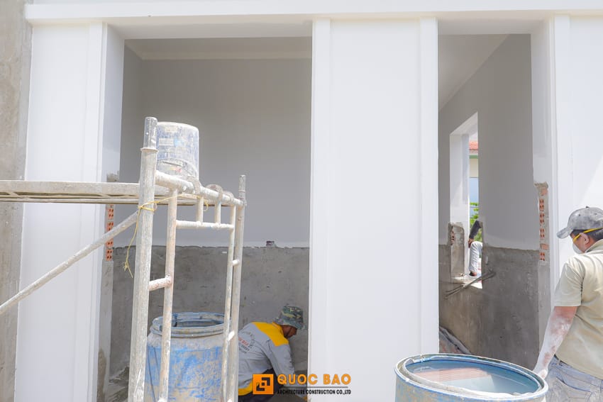 Dự án nhà phố hiện đại 2 tầng GĐ Anh Lẫm Tại Tam Phước - NP25003 57 Thi công phần hoàn thiện của nhà phố hiện đại 2 tầng