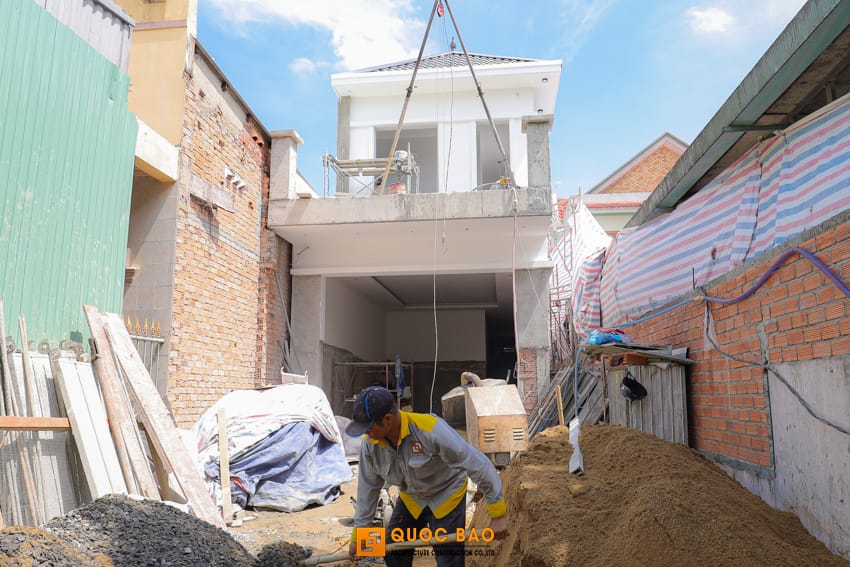 Dự án nhà phố hiện đại 2 tầng GĐ Anh Lẫm Tại Tam Phước - NP25003 66 Thi công phần hoàn thiện của nhà phố hiện đại 2 tầng