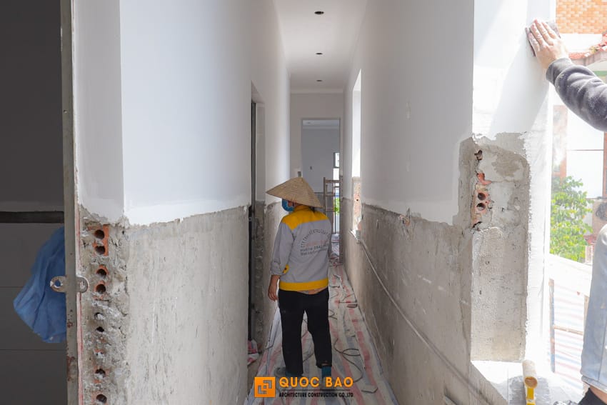 Dự án nhà phố hiện đại 2 tầng GĐ Anh Lẫm Tại Tam Phước - NP25003 59 Thi công phần hoàn thiện của nhà phố hiện đại 2 tầng