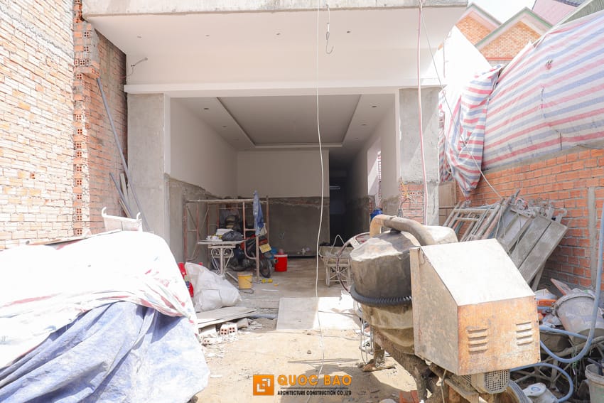 Dự án nhà phố hiện đại 2 tầng GĐ Anh Lẫm Tại Tam Phước - NP25003 46 Thi công phần hoàn thiện của nhà phố hiện đại 2 tầng