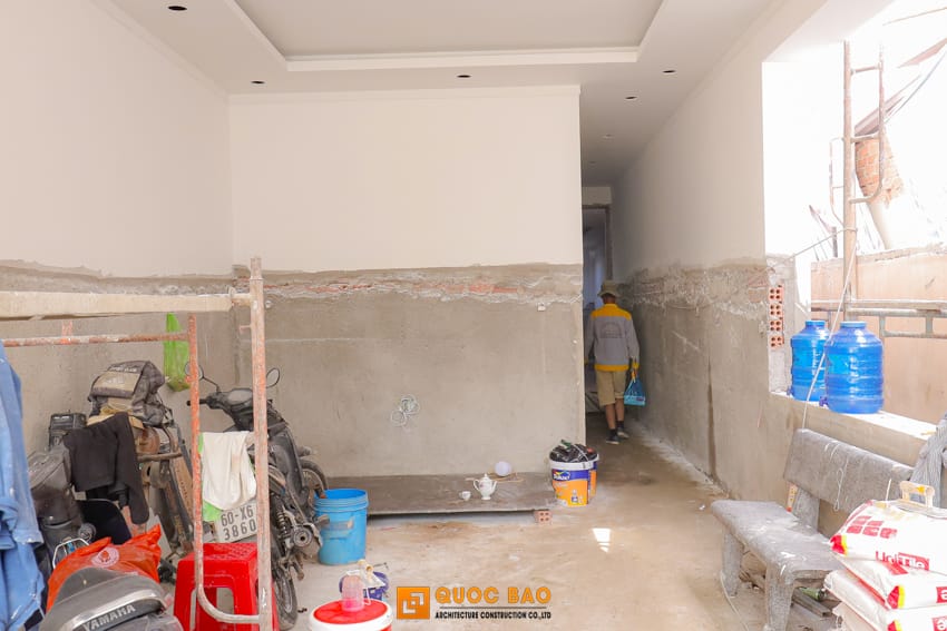 Dự án nhà phố hiện đại 2 tầng GĐ Anh Lẫm Tại Tam Phước - NP25003 47 Thi công phần hoàn thiện của nhà phố hiện đại 2 tầng