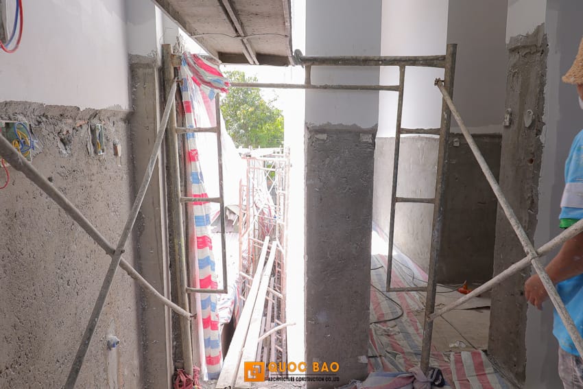 Dự án nhà phố hiện đại 2 tầng GĐ Anh Lẫm Tại Tam Phước - NP25003 51 Thi công phần hoàn thiện của nhà phố hiện đại 2 tầng