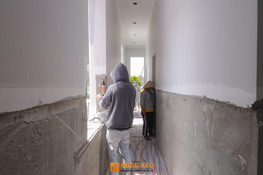 Dự án nhà phố hiện đại 2 tầng GĐ Anh Lẫm Tại Tam Phước - NP25003 54 Thi công phần hoàn thiện của nhà phố hiện đại 2 tầng