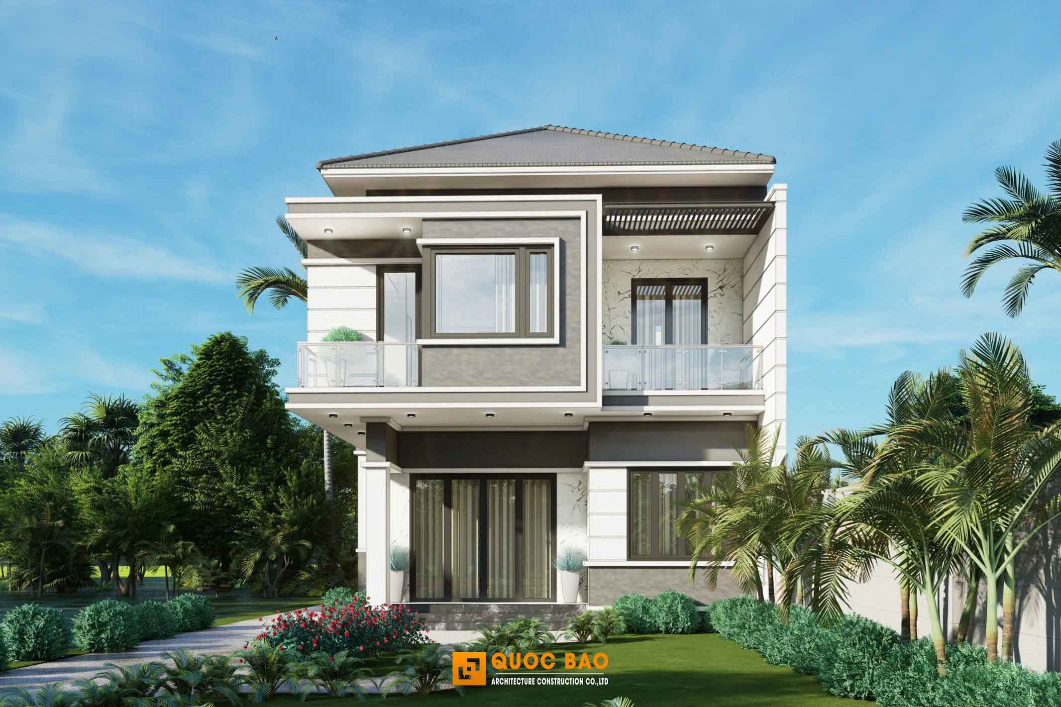 Dự Án Biệt Thự Hiện Đại 2 Tầng GĐ Nhà Anh Dũng, Chị Hoa tại Long Bình Tân - BT25005 1 Mẫu biệt thự hiện đại 2 tầng Đồng Nai