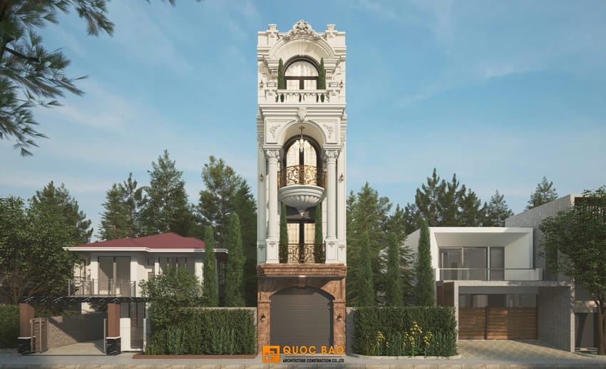 Mẫu Nhà Đẹp 2026 –Thiết Kế Hiện Đại, Đơn Giá & Quy Trình Mới Nhất 11 Biệt thự tân cổ điển 4 tầng