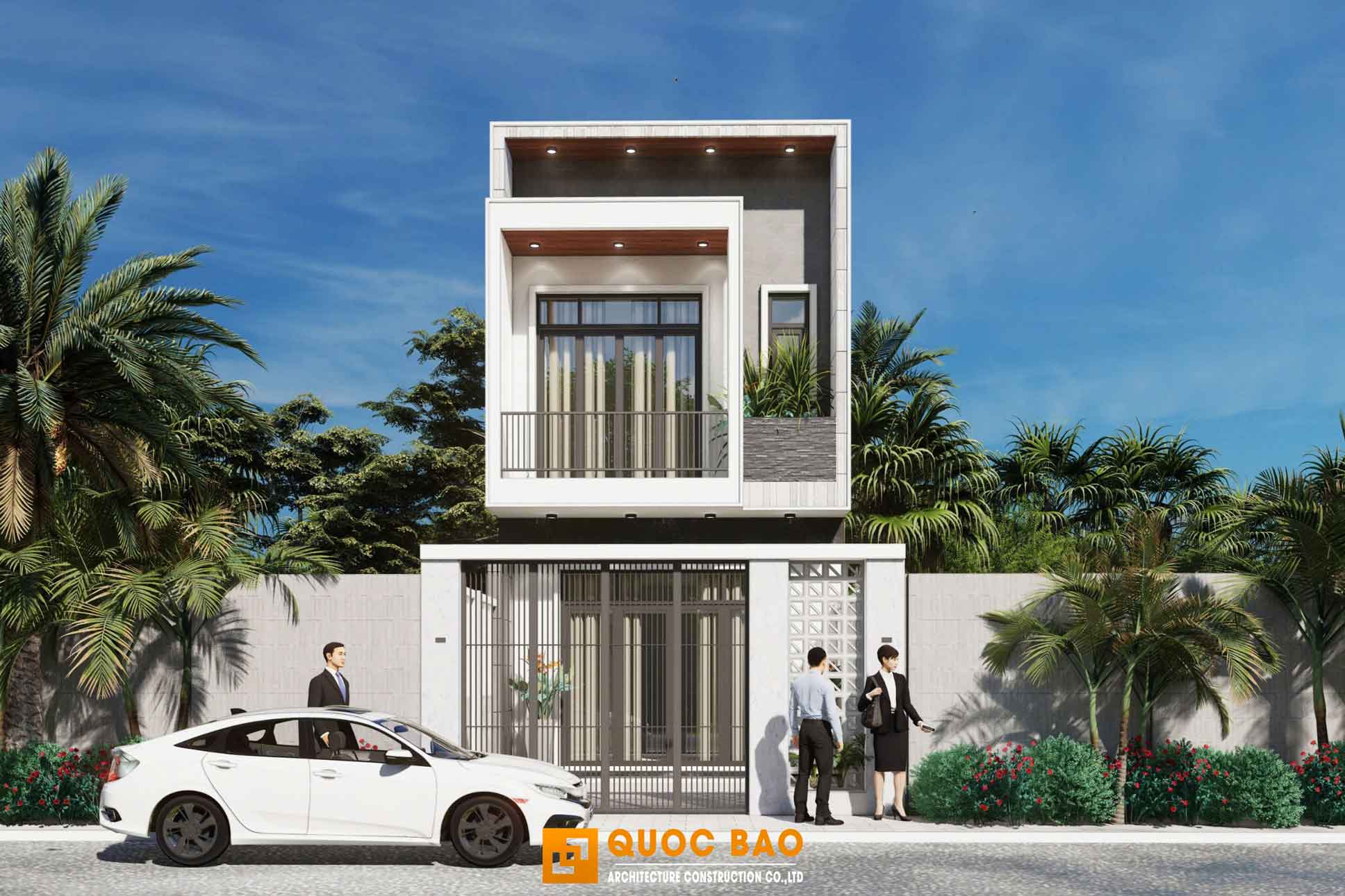 Dự án nhà phố hiện đại 2 tầng GĐ anh Đạt tại Tân Hiệp - NP25004 1 mẫu nhà phố hiện đại 2 tầng Đồng Nai