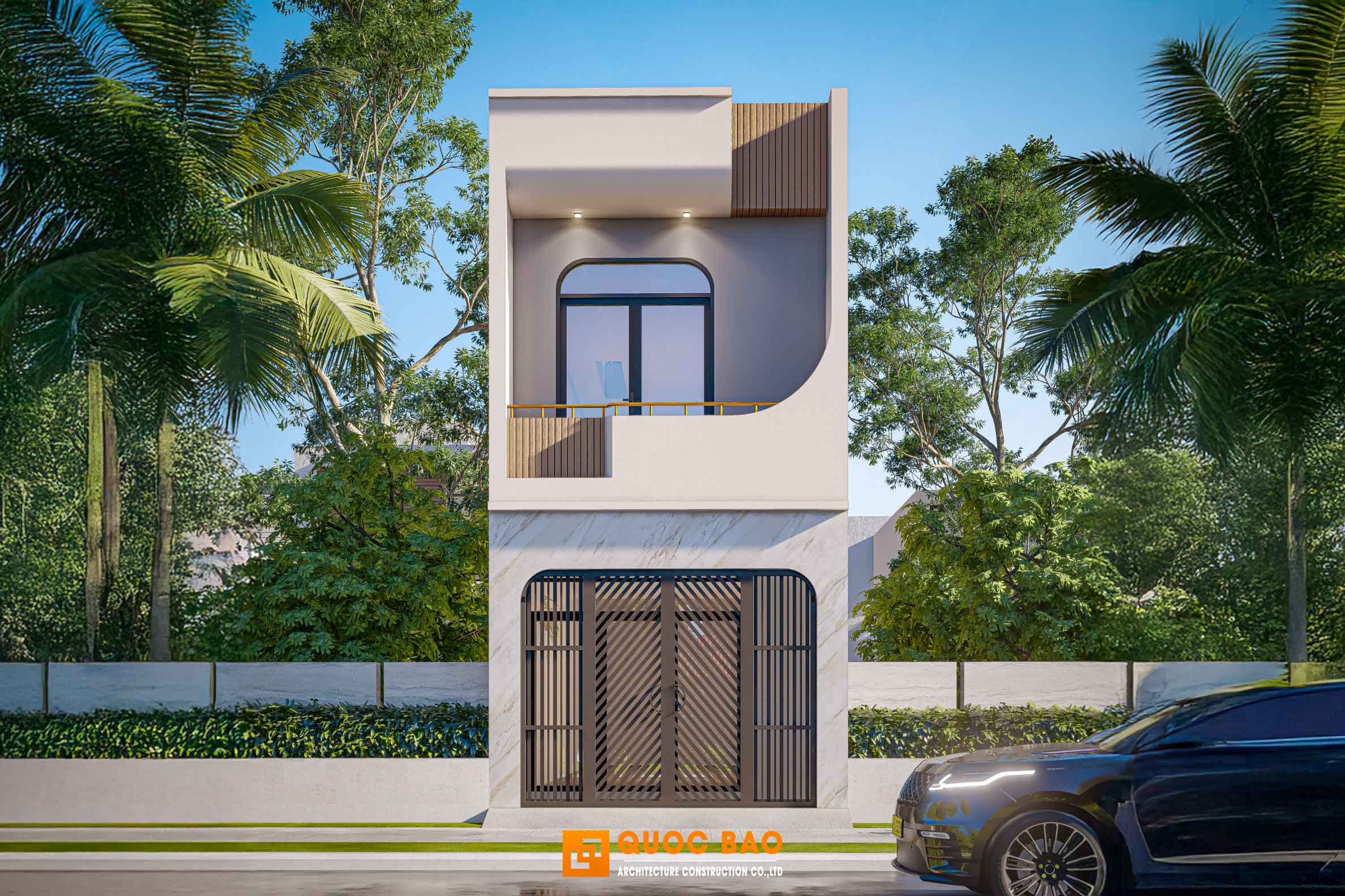 Dự án nhà phố hiện đại 2 tầng GĐ anh Kiệt tại Tân Vạn - NP25005 1 Thiết kế của nhà phố hiện đại 2 tầng tại Tân Vạn