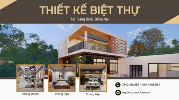 Thiết kế biệt thự hiện đại tại Trảng Bom