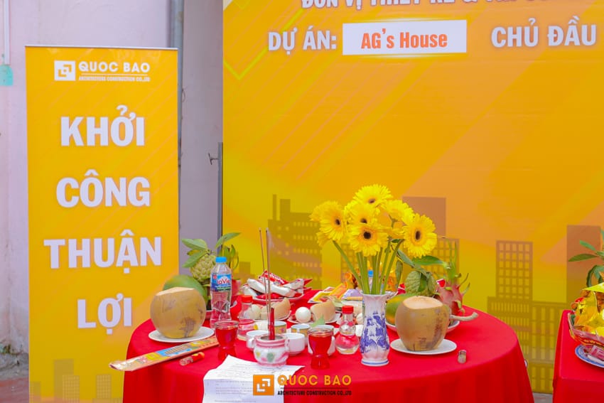 Dự án nhà phố 2 tầng GĐ anh Huỳnh Anh tại Long Thành - NP25006 18 khởi công nhà phố 2 tầng hiện đại