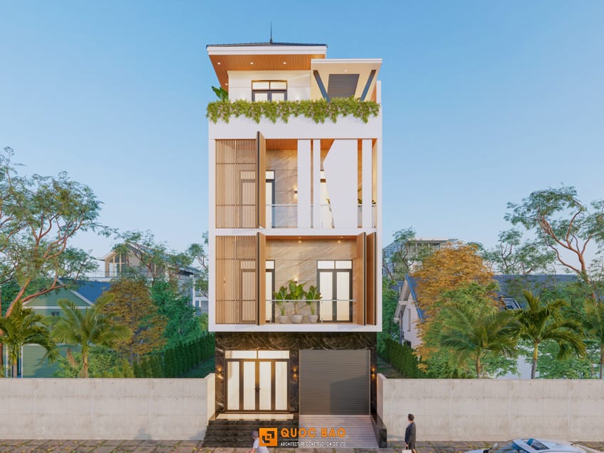 Các mẫu nhà ống đẹp tại Nhơn Trạch - xu hướng mới, tối ưu hóa không gian sống 41 Mẫu nhà ống đẹp 4 tầng Nhơn Trạch Đồng Nai