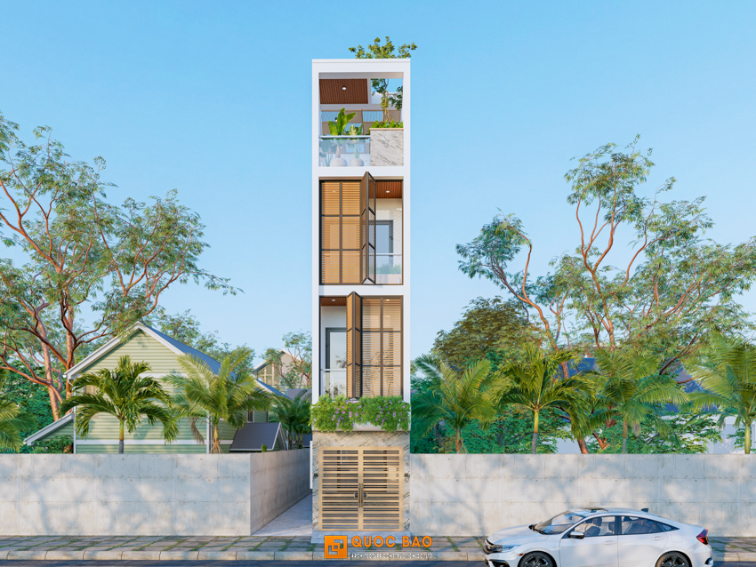 Các mẫu nhà ống đẹp tại Nhơn Trạch - xu hướng mới, tối ưu hóa không gian sống 53 Mẫu nhà ống đẹp 4 tầng Nhơn Trạch Đồng Nai