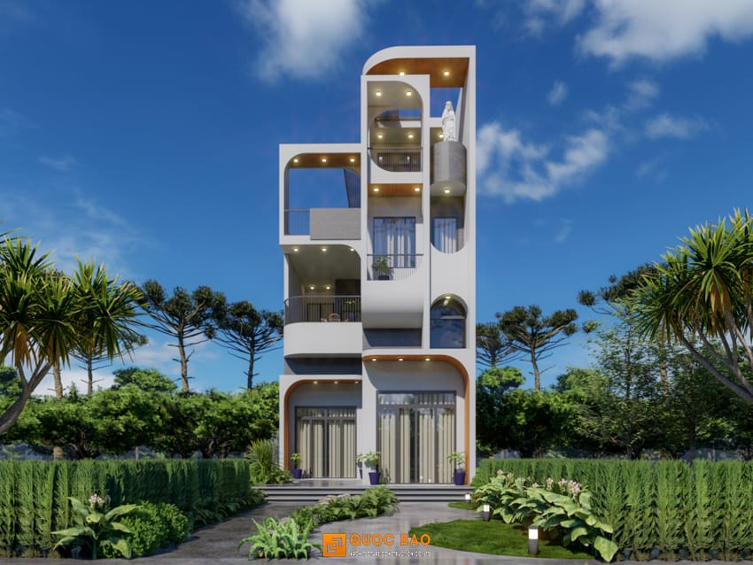 Các mẫu nhà ống đẹp tại Nhơn Trạch - xu hướng mới, tối ưu hóa không gian sống 42 Mẫu nhà ống đẹp 4 tầng Nhơn Trạch Đồng Nai