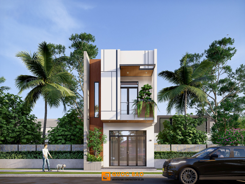 Thiết Kế Nhà Phố 2 Tầng Đẹp, Thẩm Mỹ và Đầy Đủ Tiện Nghi- NP25106 1 Nhà phố 2 tầng hiện đại