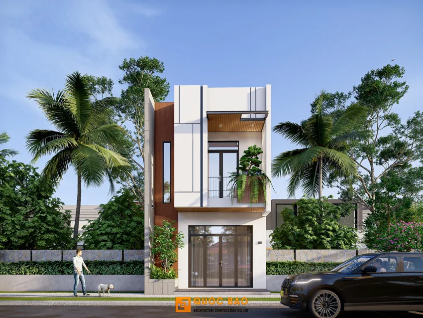 Thiết Kế Nhà Phố 2 Tầng Đẹp, Thẩm Mỹ và Đầy Đủ Tiện Nghi- NP25106 1 Nhà phố 2 tầng hiện đại