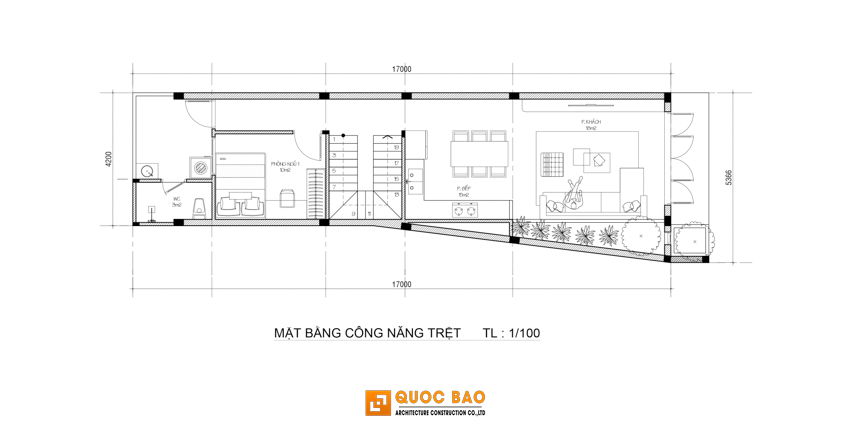 Thiết Kế Nhà Phố 2 Tầng Đẹp, Thẩm Mỹ và Đầy Đủ Tiện Nghi- NP25106 5 Nhà phố 2 tầng hiện đại