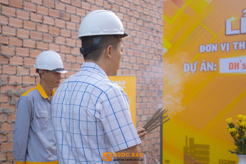 Dự án nhà phố 3 tầng GĐ anh Dũng tại Tân Hiệp, Biên Hòa - NP25007 11 Lễ khởi công nhà phố hiện đại