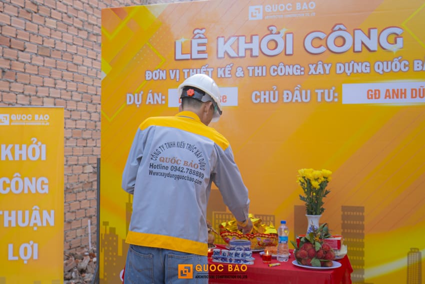 Dự án nhà phố 3 tầng GĐ anh Dũng tại Tân Hiệp, Biên Hòa - NP25007 12 Lễ khởi công nhà phố hiện đại