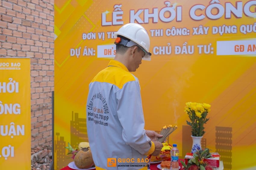 Dự án nhà phố 3 tầng GĐ anh Dũng tại Tân Hiệp, Biên Hòa - NP25007 13 Lễ khởi công nhà phố hiện đại