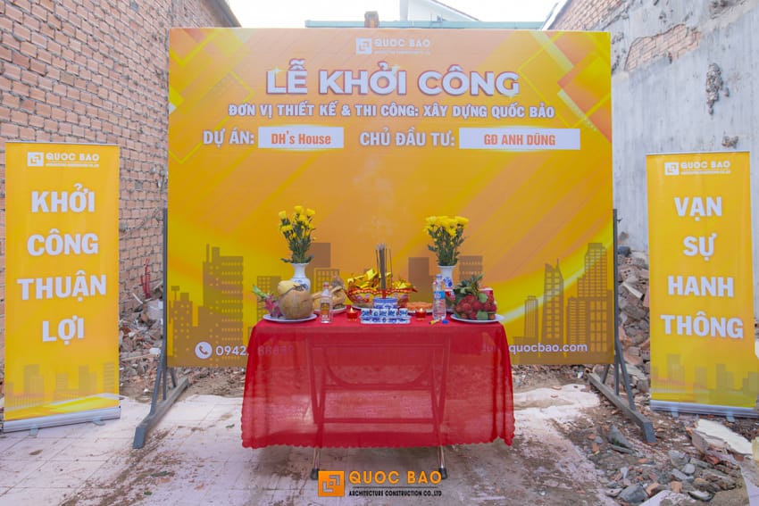 Dự án nhà phố 3 tầng GĐ anh Dũng tại Tân Hiệp, Biên Hòa - NP25007 17 Lễ khởi công nhà phố hiện đại