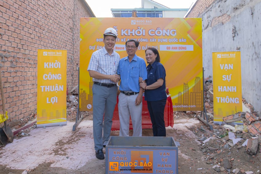 Dự án nhà phố 3 tầng GĐ anh Dũng tại Tân Hiệp, Biên Hòa - NP25007 2 Lễ khởi công nhà phố hiện đại
