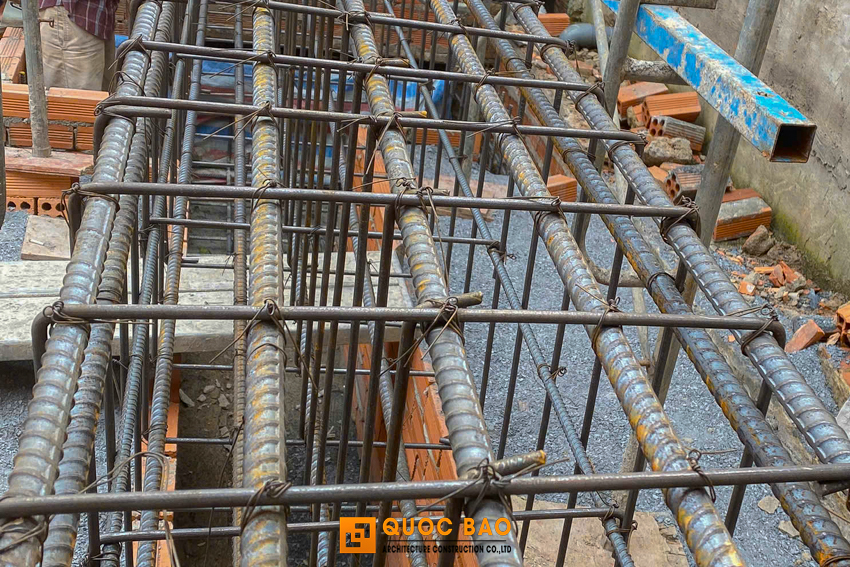 Dự án nhà phố 3 tầng GĐ anh Dũng tại Tân Hiệp, Biên Hòa - NP25007 27 Qúa trình làm móng nhà phố hiện đại 3 tầng
