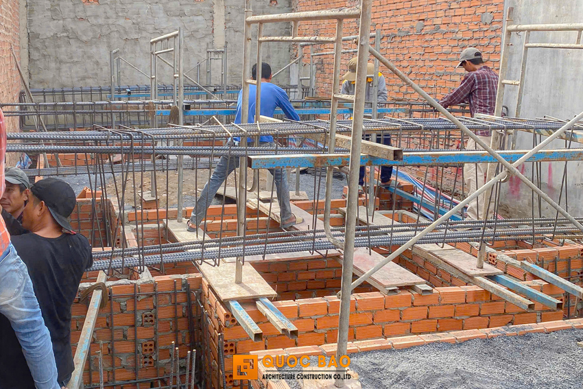 Dự án nhà phố 3 tầng GĐ anh Dũng tại Tân Hiệp, Biên Hòa - NP25007 25 Qúa trình làm móng nhà phố hiện đại 3 tầng