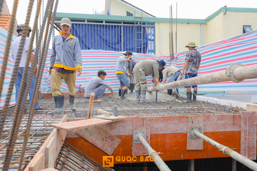 Dự án nhà phố 3 tầng GĐ anh Dũng tại Tân Hiệp, Biên Hòa - NP25007 35 công tác đổ sàn nhà phố 3 tầng