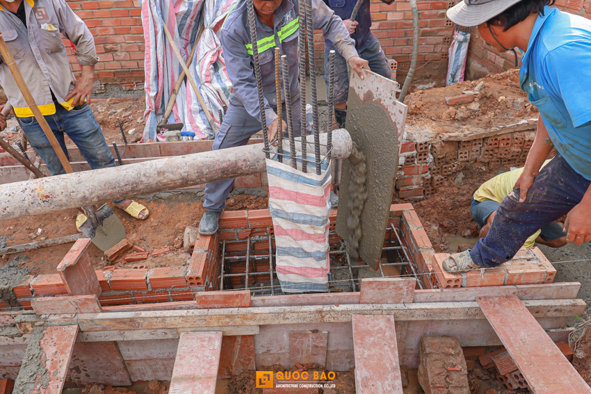 Dự án nhà phố hiện đại GĐ anh Cường tại Long Thành - NP25009 21 thi công móng của nhà phố hiện đại