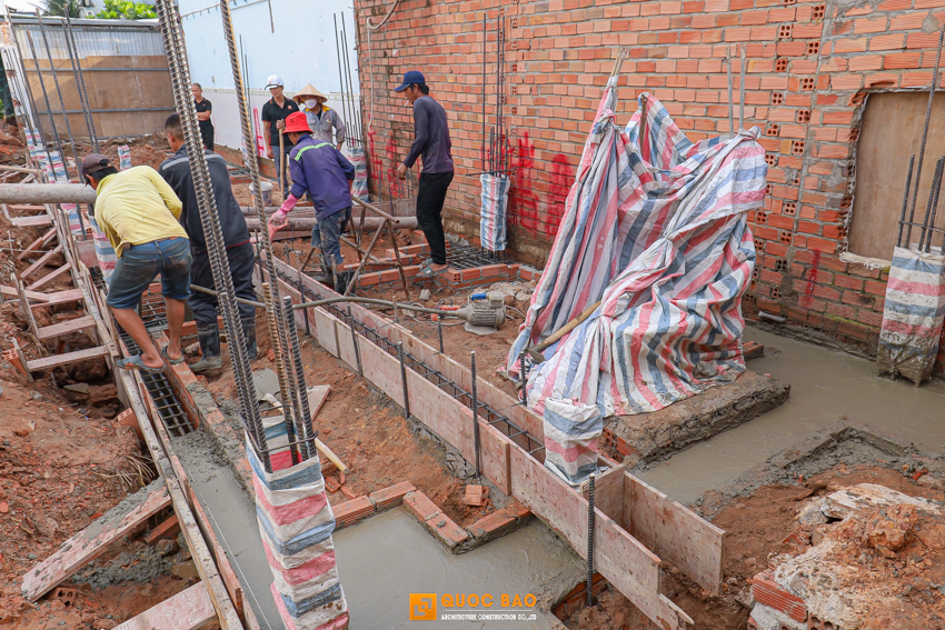 Dự án nhà phố hiện đại GĐ anh Cường tại Long Thành - NP25009 28 thi công móng của nhà phố hiện đại