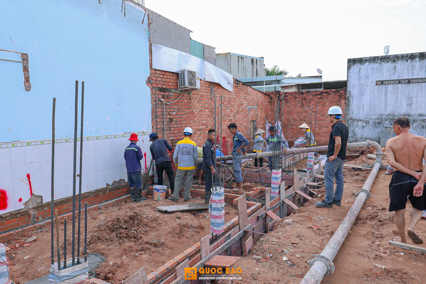 Dự án nhà phố hiện đại GĐ anh Cường tại Long Thành - NP25009 23 thi công móng của nhà phố hiện đại