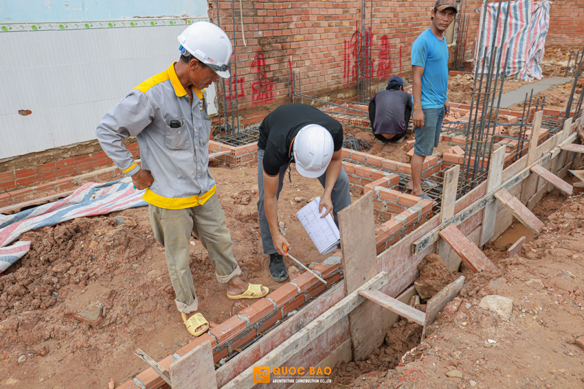 Dự án nhà phố hiện đại GĐ anh Cường tại Long Thành - NP25009 15 thi công móng của nhà phố hiện đại