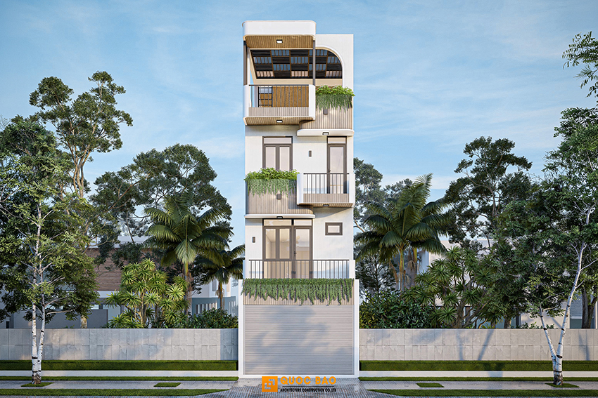 Hành trình đánh thức giác quan trong ngôi nhà phố 4 tầng tại Nhơn Trạch - NP25110 1 Nhà phố hiện đại 4 tầng ở nhơn trạch