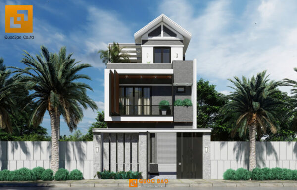 Nhà phố hiện đại 2 tầng 1 tum tại đồng nai