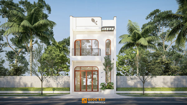 phối cảnh nhà phố gác lửng hiện đại