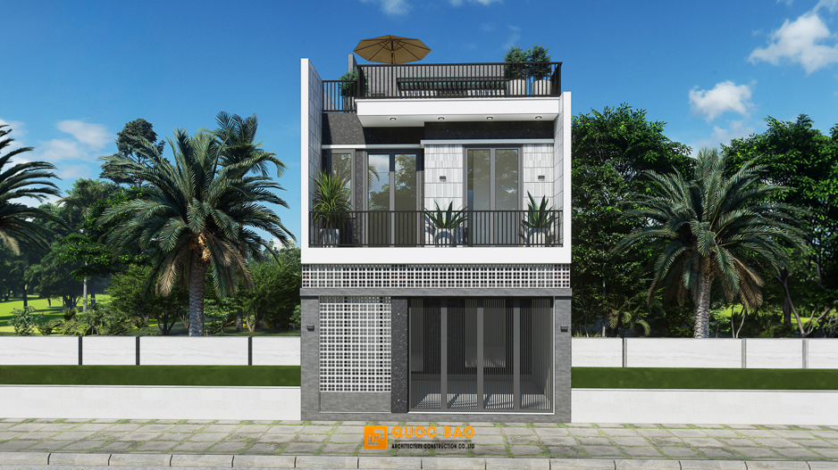 Nhà Phố 2 tầng 1 Tum – Tối Giản Mà Tinh Tế Giữa Lòng Đô Thị 1 Nhà Phố 2 tầng 1 Tum – Tối Giản Mà Tinh Tế Giữa Lòng Đô Thị