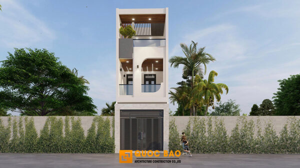 3D nhà phố hiện đại 3 tầng