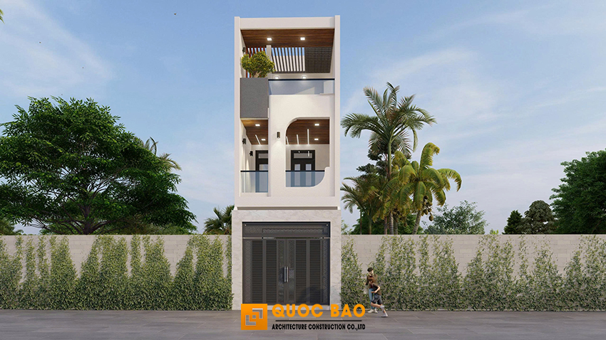 Nhà Phố 3 Tầng – Vẻ Đẹp Hiện Đại Trong Từng Không Gian Sống 1 3D nhà phố hiện đại 3 tầng