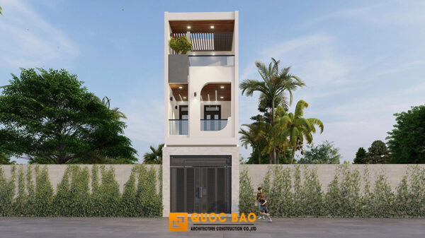 3D nhà phố hiện đại 3 tầng