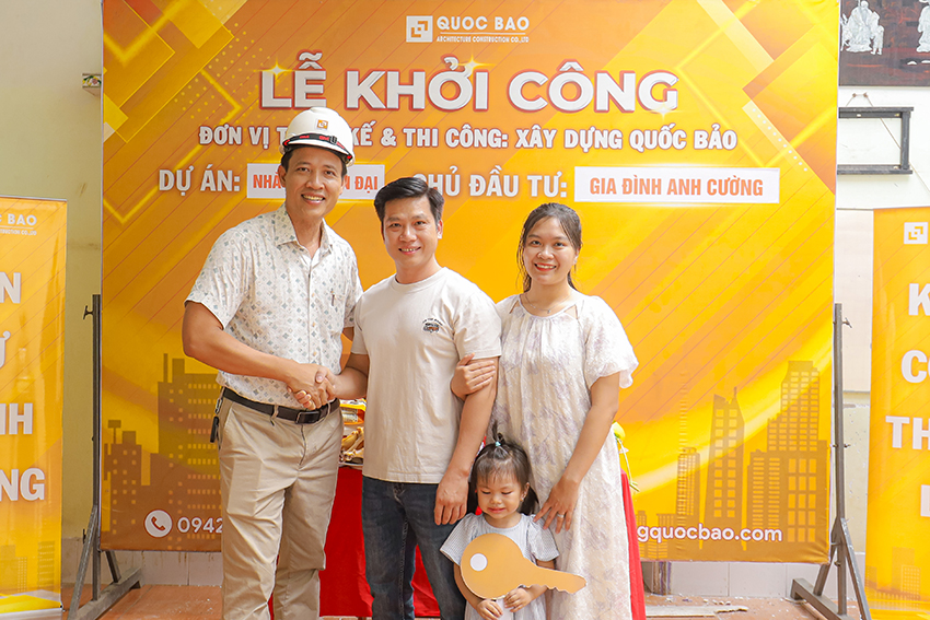 Dự án nhà phố hiện đại của GĐ anh Cường tại Trấn Biên, Đồng Nai - NP26016 4 lễ khởi công nhà phố hiện đại
