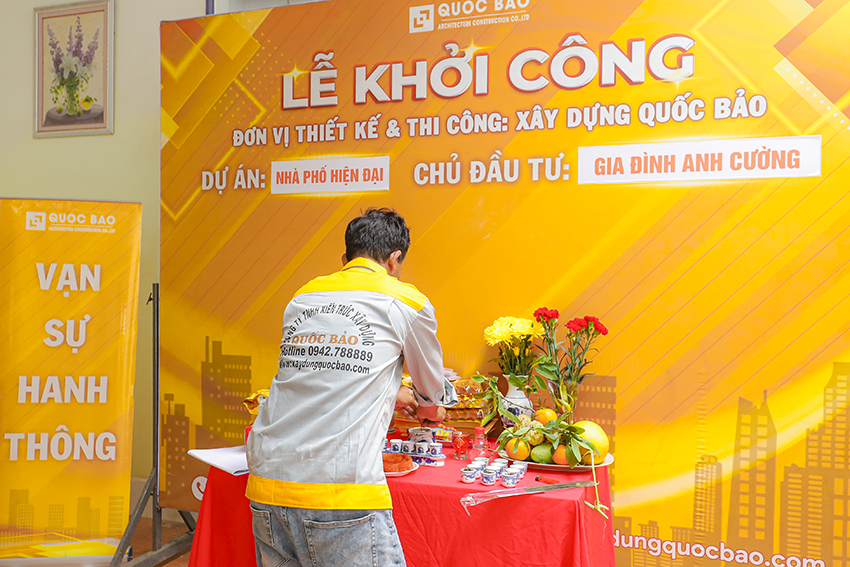 Dự án nhà phố hiện đại của GĐ anh Cường tại Trấn Biên, Đồng Nai - NP26016 16 lễ khởi công nhà phố hiện đại