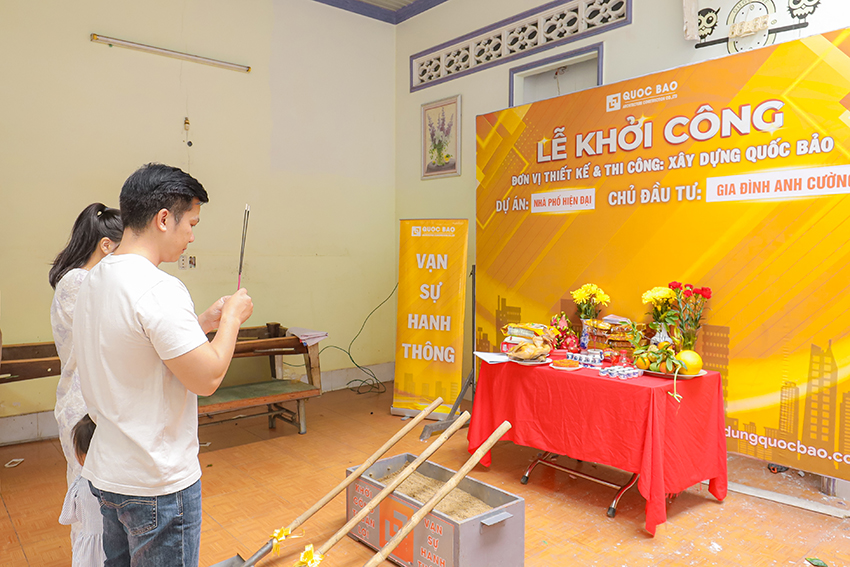 Dự án nhà phố hiện đại của GĐ anh Cường tại Trấn Biên, Đồng Nai - NP26016 14 lễ khởi công nhà phố hiện đại