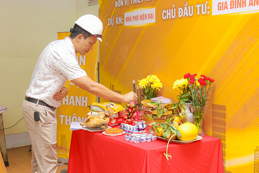 Dự án nhà phố hiện đại của GĐ anh Cường tại Trấn Biên, Đồng Nai - NP26016 10 lễ khởi công nhà phố hiện đại