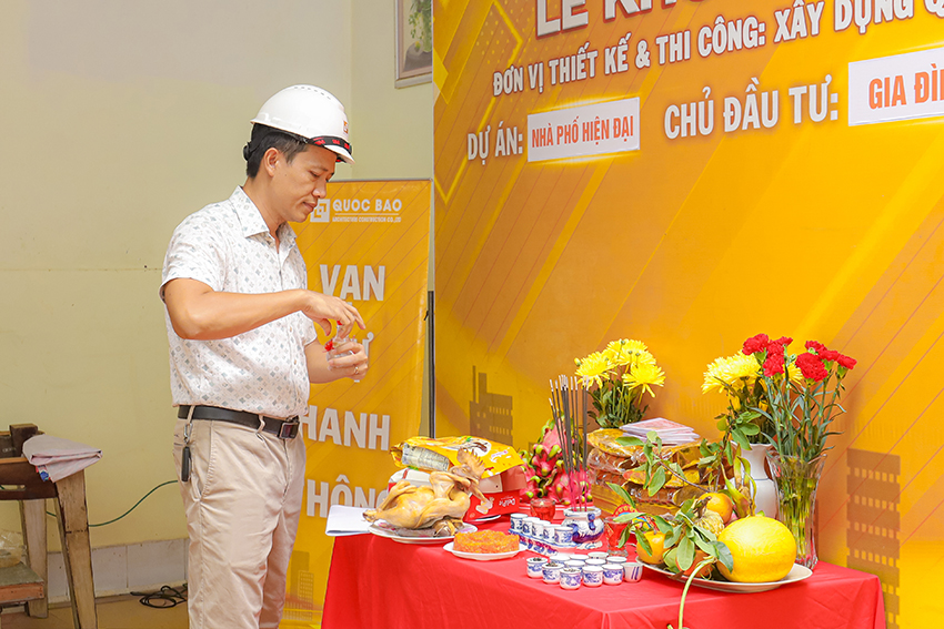 Dự án nhà phố hiện đại của GĐ anh Cường tại Trấn Biên, Đồng Nai - NP26016 9 lễ khởi công nhà phố hiện đại