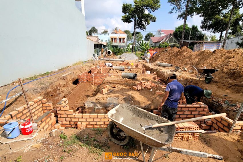 móng nhà phố gác lửng