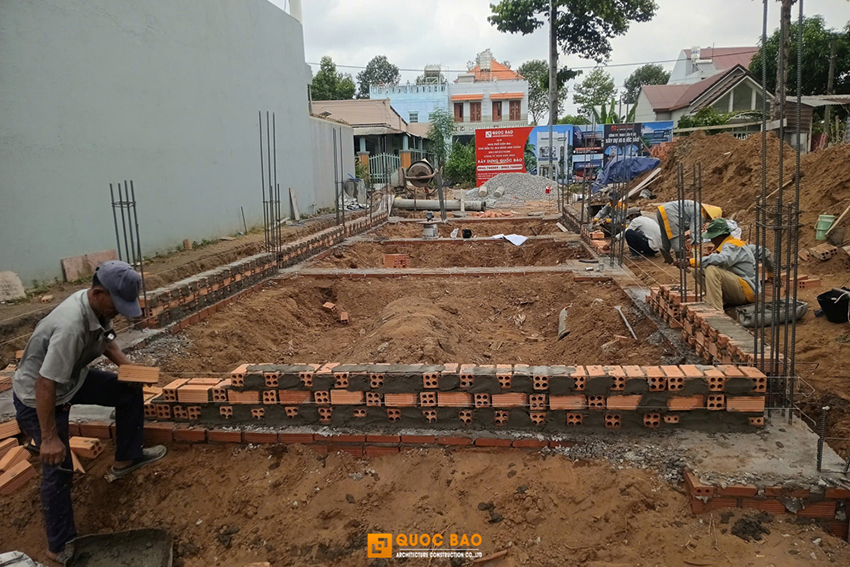 móng nhà phố gác lửng